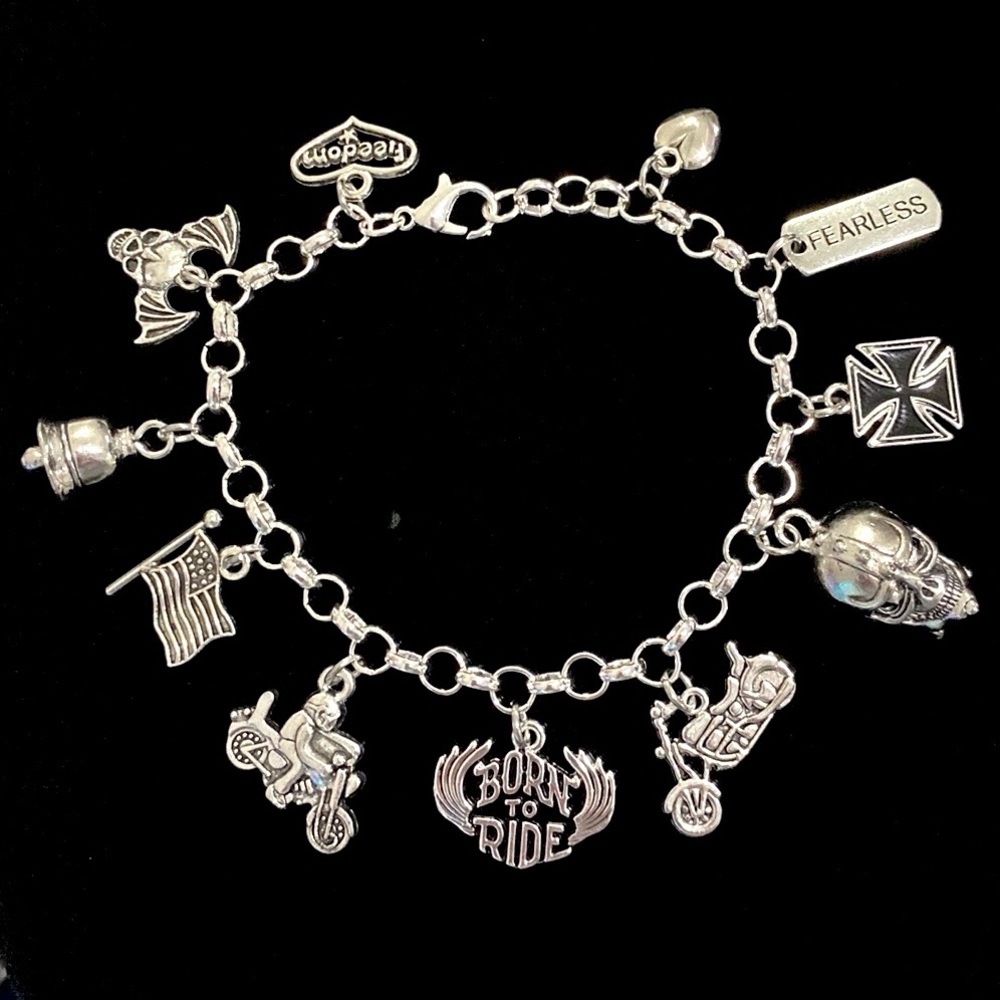 Motorcycle Charm Bracelet Biker
